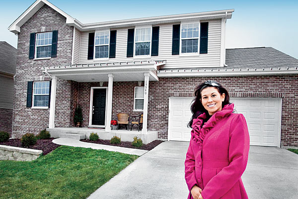 Linda Serafini at her family’s new home in Lockport