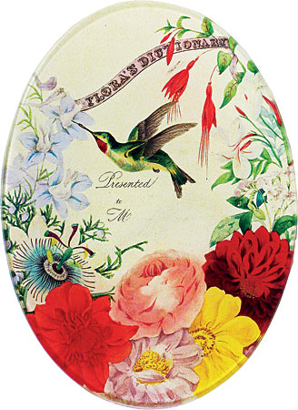 Decoupage glass plate by John Derian