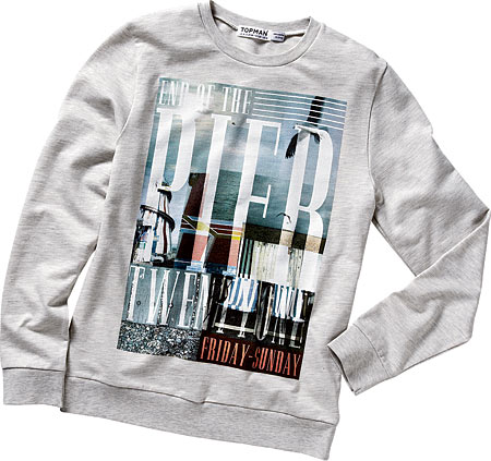 Cotton print men’s sweatshirt