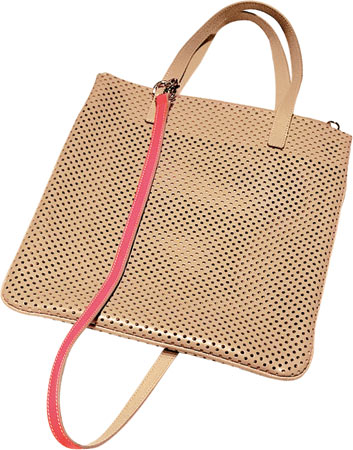 Perforated leather bag