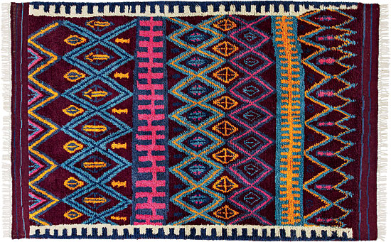 Agadir Twists four-by-six-foot wool rug with extra deep pile