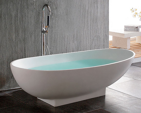 Ovo Silk freestanding resin tub