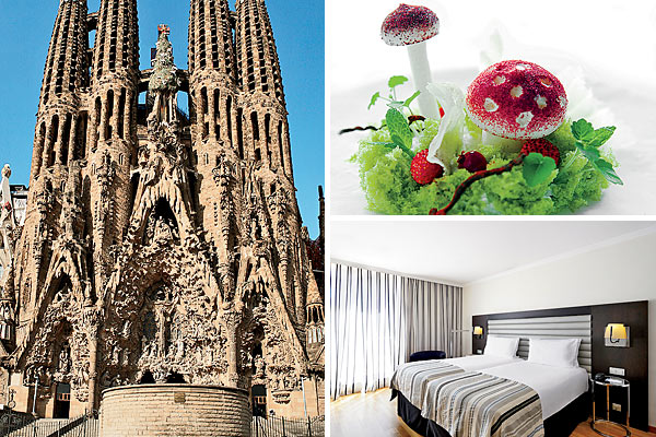 Gaudí’s Sagrada Família, a whimsical dish at Tickets, and a room at Eurostars Cristal Palace