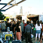 Visitors at the Guerrilla Truck Show