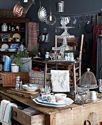 Vintage culinary objects on display at Martyn George
