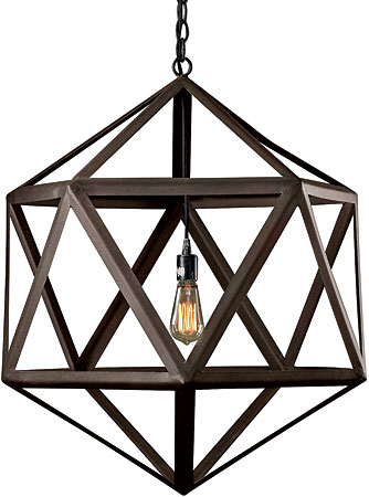 Restoration Hardware steel pendant light