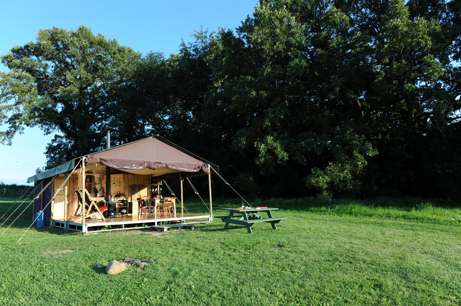 The accommodations at Kinnikkinnick Farm in Caledonia, Illinois