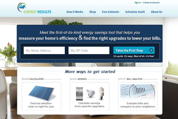 Energyresults.com's home page