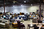 Inside Roy's Furniture warehouse