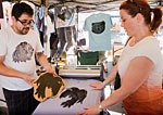 A booth at the Last Call Sidewalk Sale