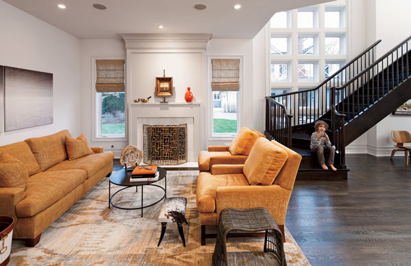 Family room of Marija Stephens Hinsdale home