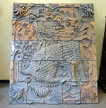Stone carving panels from Old Temple Chicago