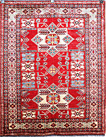 A hand-knotted rug