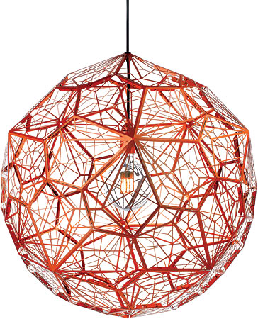 Copper anodized aluminum Etch Light Web