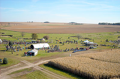 A wide shot of Bloomsbury Farm