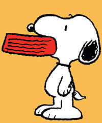 A drawing of Snoopy