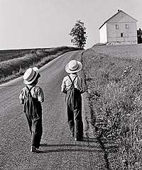 ‘Two Amish Boys, Lancaster, PA’ by George Tice