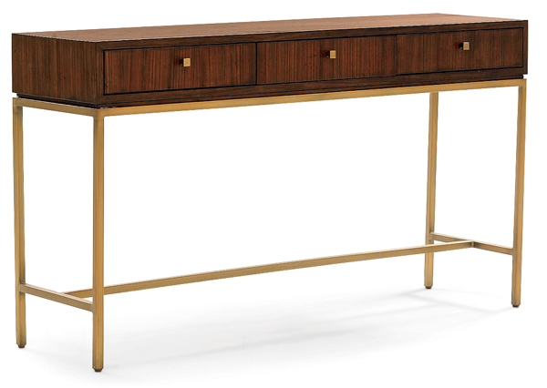 VanDyke console table with Mozambique veneer