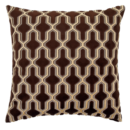 Velvet Delancy pillow with feather insert