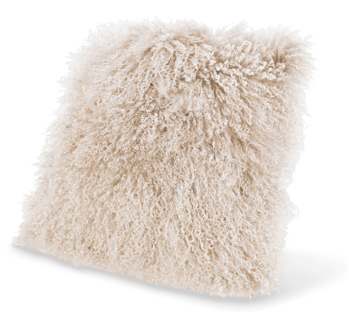 Sheepskin pillow, 20 inches square