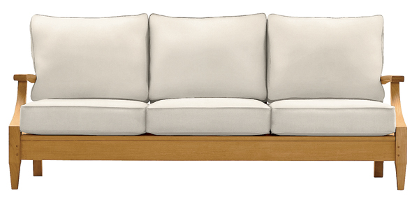 Santa Monica teak furniture with Sunbrella twill cushions