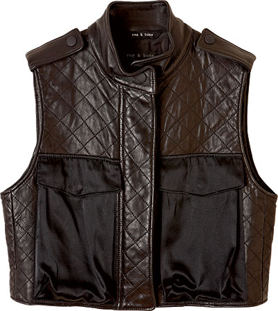 Rag & Bone lambskin and silk vest