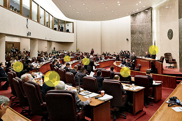 Inside a Chicago City Council meeting