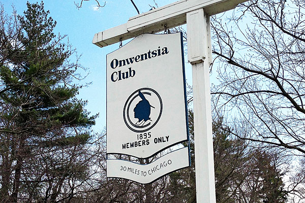 The Onwentsia Club sign