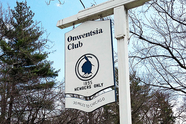 The Onwentsia Club sign