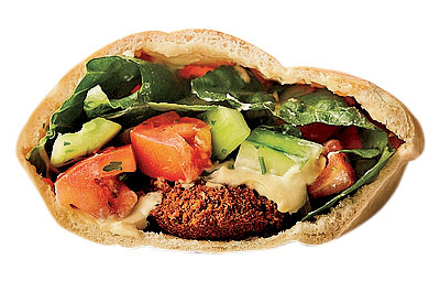 A falafel from Dawali Mediterranean Kitchen