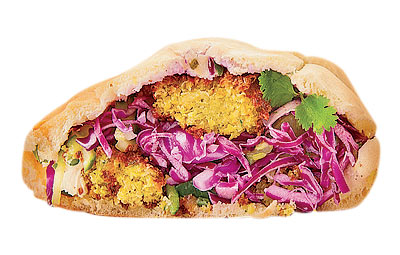 A falafel from Naf Naf Grill