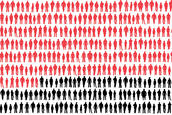 An illustration of the ratio of unsolved murders to solved murders