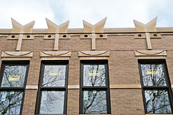 Roof detail on the North Center house