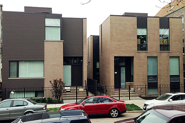 A pair of houses on Shakespeare Avenue in Bucktown