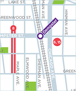 Small Evanston map