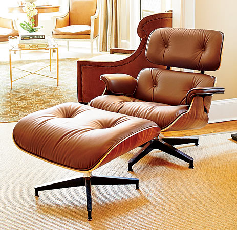 EAMES LOUNGE CHAIR AND OTTOMAN