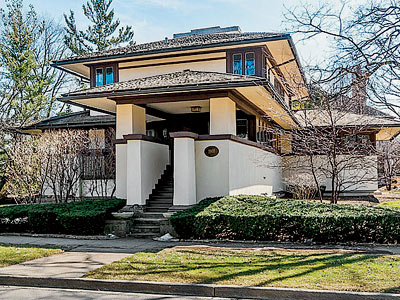 A Frank Lloyd Wright home in Elmhurst