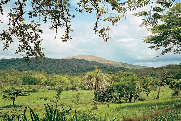 A sweeping view of the 34,800-acre national park and its volcano