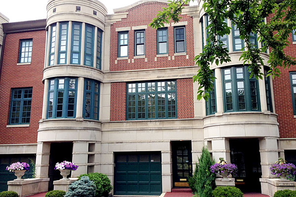 Outside the Lincoln Park townhouse