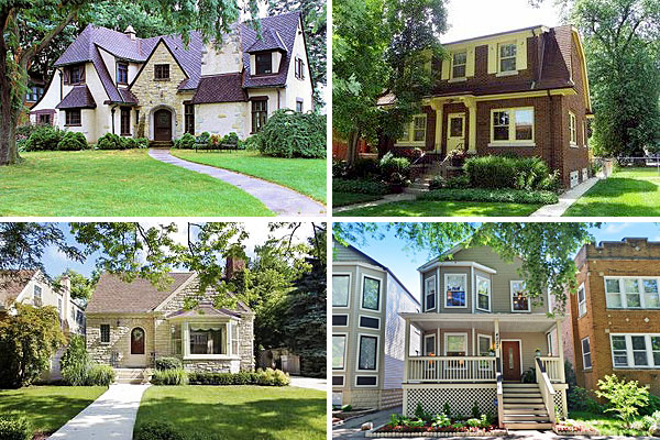 The featured homes in Aurora, Beverly, Irving Park, and Wilmette