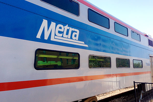 A Metra train