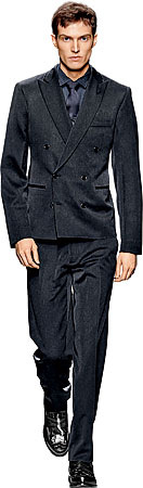 Wool gabardine suit