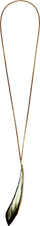 Maiyet gold plate and horn necklace