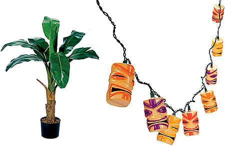 Greenery from Silk Plants Direct and lights from Oriental Trading Company