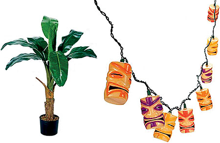 Greenery from Silk Plants Direct and lights from Oriental Trading Company