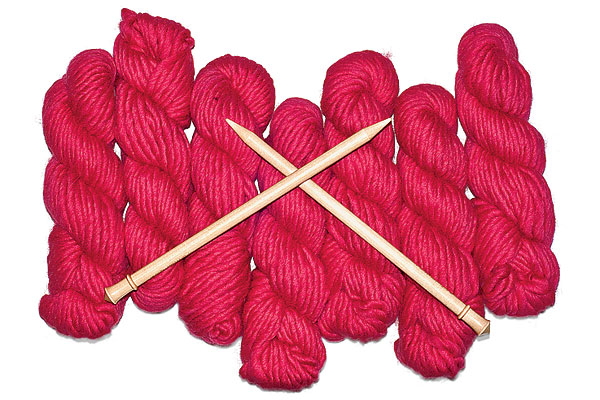 Yarn and knitting needles