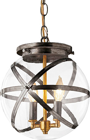 Iron and glass outdoor lantern