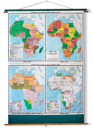 Historical wall map of Africa
