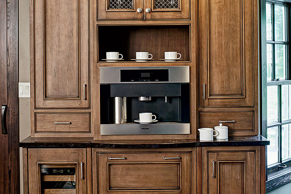 A wet bar designed by Brandie McCoy, Bradford & Kent Custom Remodeling