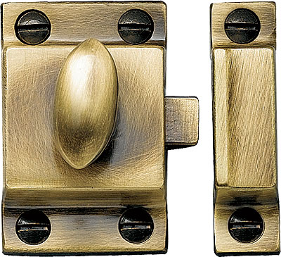 Antique brass utility latches
